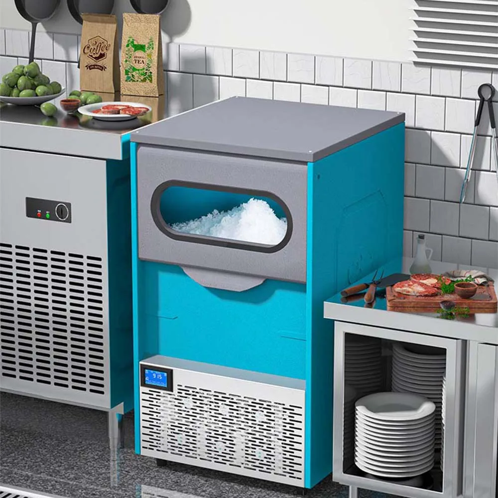 2025年式 アンダーカウンター自立型業務用製氷機 � � 小さな粒状の氷を作るメーカー � � インテリジェントタッチスクリーンパネル