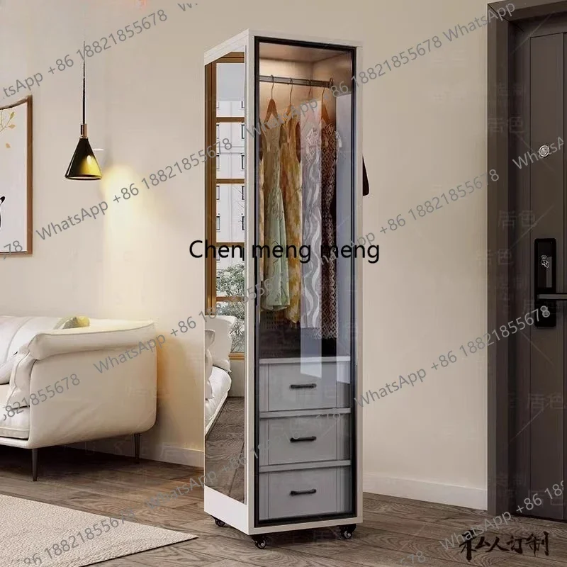 Promotion Full-length mirror movable full-length mirror cabinet with pulley floor-to-ceiling household bedroom mobile fitting mi