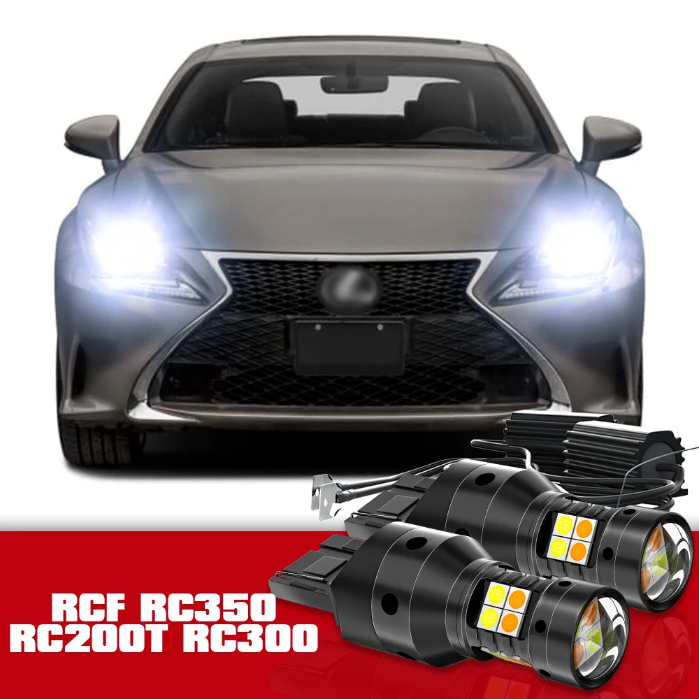 2 pz LED accessori Dual Mode indicatori di direzione + luce di marcia diurna DRL per Lexus RC F RC350 RC200T RC300 2015-2019 2016 2017