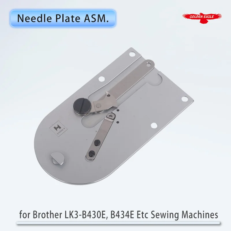 

S38015-001 Needle Plate ASM. Fit Brother LK3-B430E, B434E, B438E, KE-430C, 436C, BE-438C Bartacking Sewing Machine Thread Cut