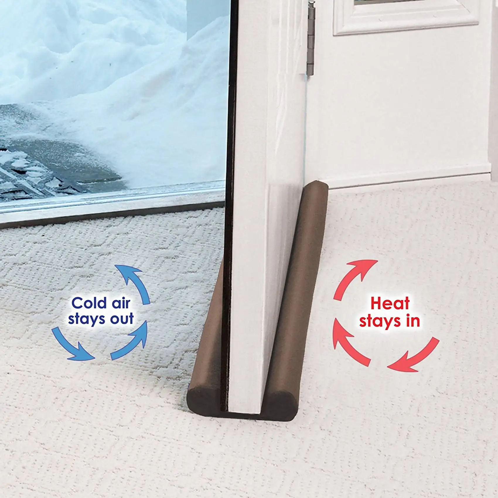 Exquisite-2X Twin Door Draft Dodger Guard Stopper Energy Saving Protector Doorstop Home Decor