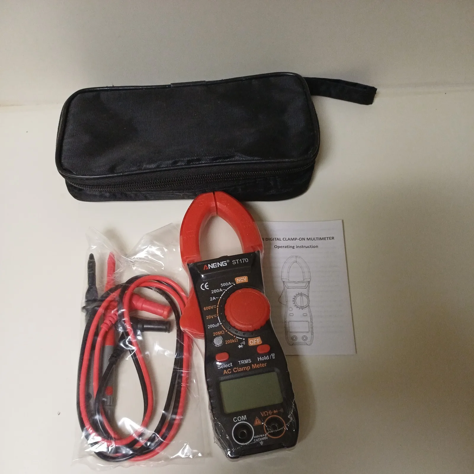 Digital Clamp Multimeter NCV Tester - ANENG ST170 Digital Fixture Watch Band Lead and Shell