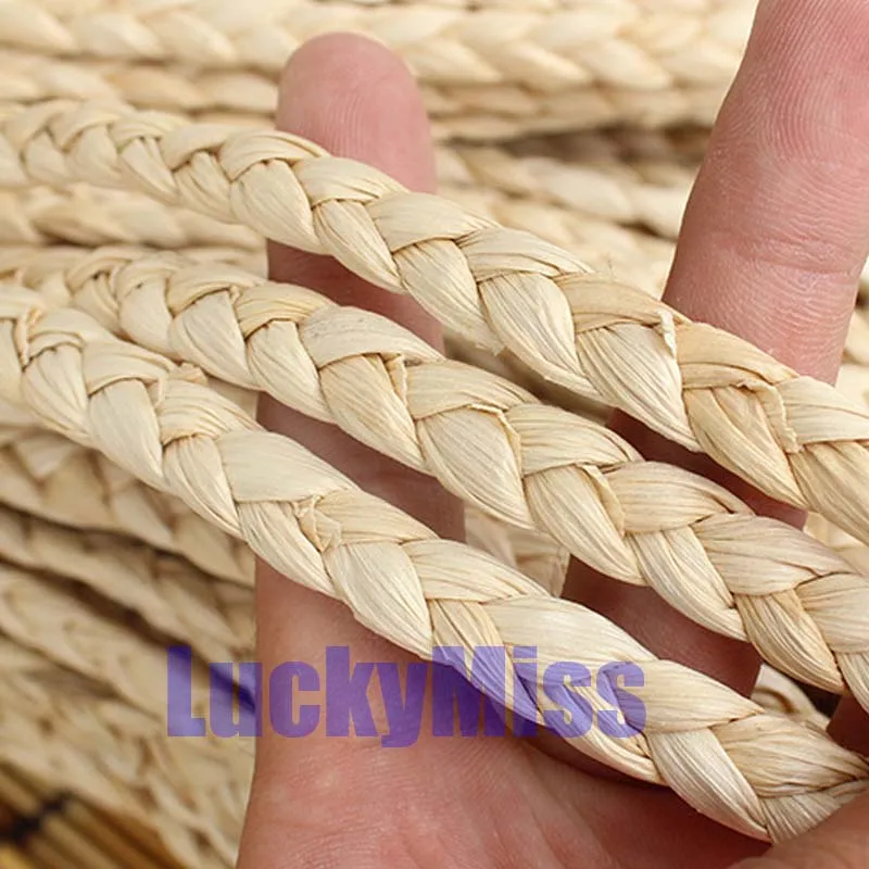 13meters Natural Corn Husk 3-Strand Braid High Quality Handmade Corn Skin Braided Rope Straw Weaving Raw Material for DIY Crafts