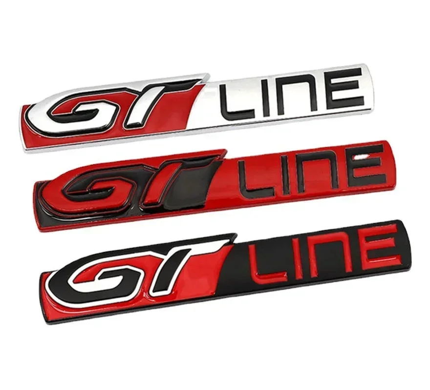 Металлическая Наклейка на кузов автомобиля, эмблема GT Line, значок на задний багажник для KIA K2 K3 K5 Stonic Soul Ceed Carens Sportage R Stinger, аксессуары