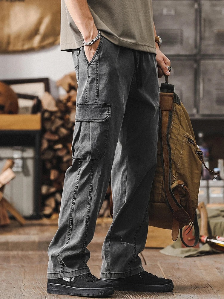 

American Retro Workwear Pants Men's Loose Straight Leg Casual Trousers Autumn Faionable Versatile Comfortable Straight Cut