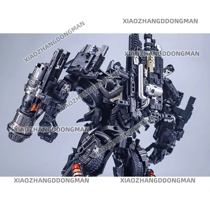 New Black Apple Tin Deformation Toy Enlarged Version MPM06 Mold Modified Alloy Tin Movable Car Robot Model