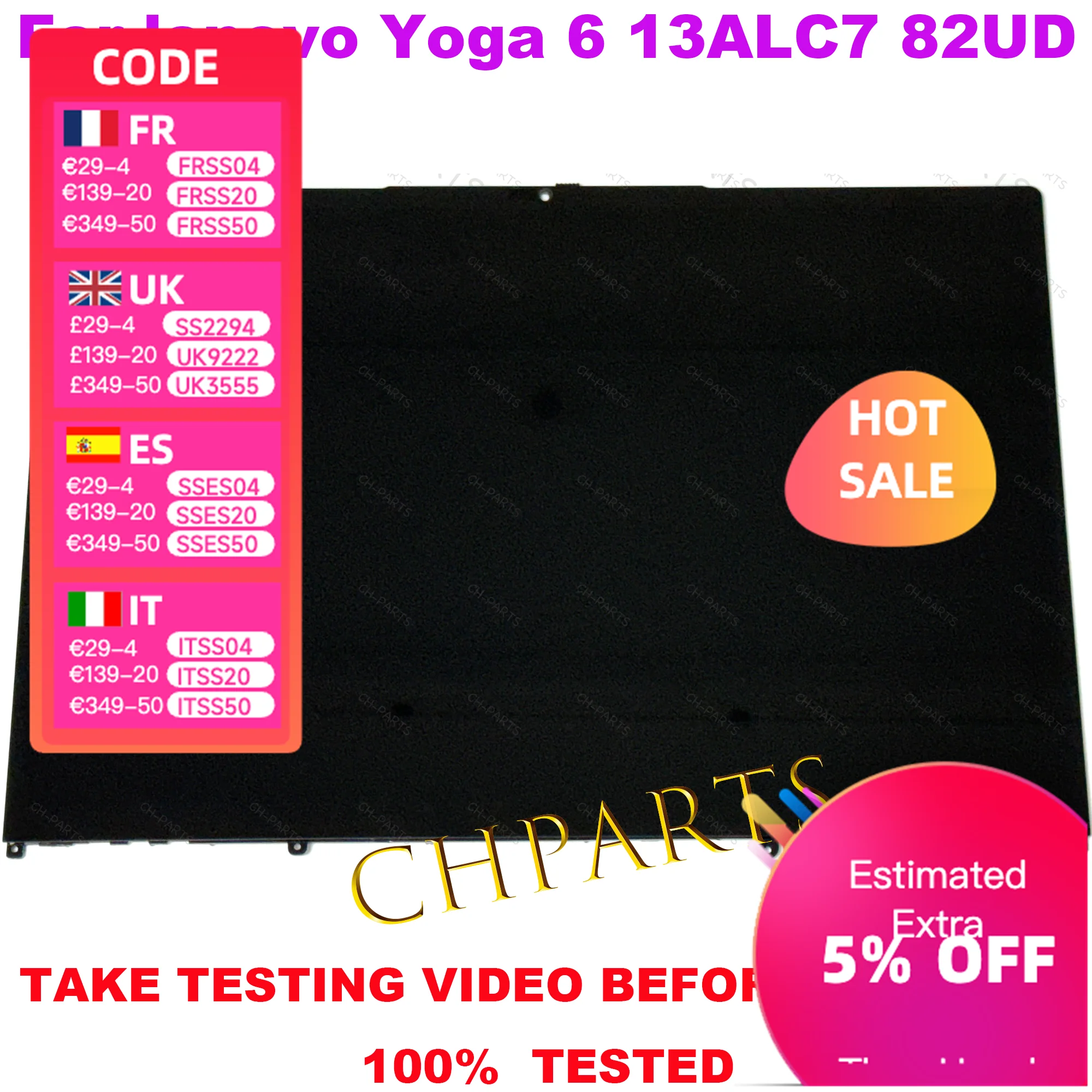 

13.3-Inches WUXGA 1920x1200 LCD Panel Touch Screen Laptop Display Replacement Assembly For Lenovo Yoga 6 13ALC7 82UD