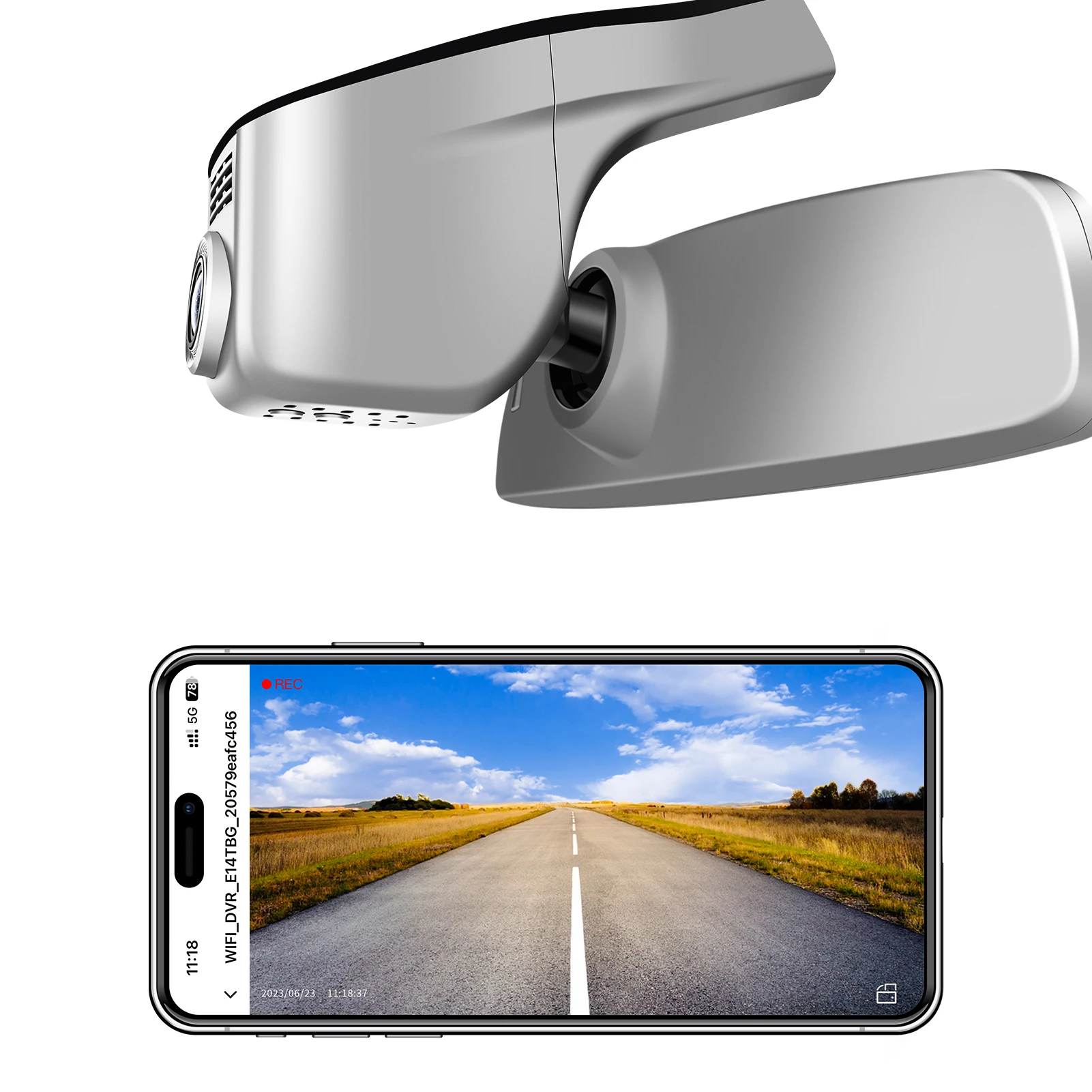 4K Dashcam voor VW Polo 2018-2024 Caddy 2016-2026 Touran 2016-2024 Auto Recorder (Model A) GPS WiFi APP Nachtzicht Dashcam - afbeelding 1