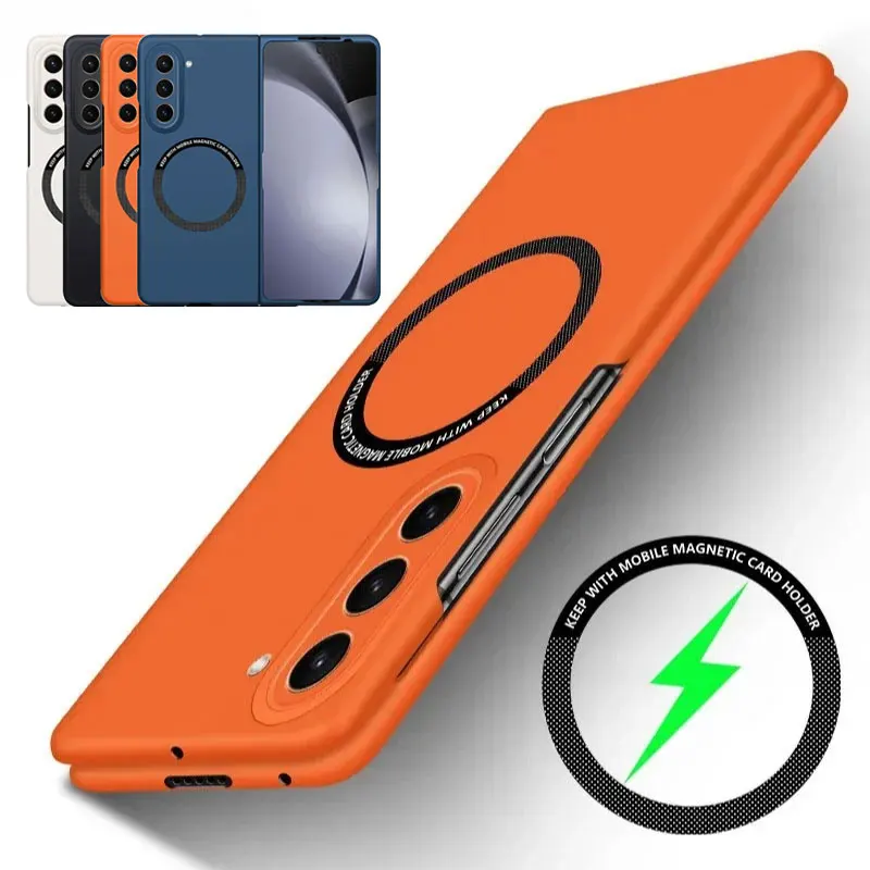 Ultradünne Rahmenlose Magnetische Handyhülle für Samsung Z Fold 8 Magsafe Harte Kabellose Ladehülle für Galaxy Z Fold7 Fold 6 5 4