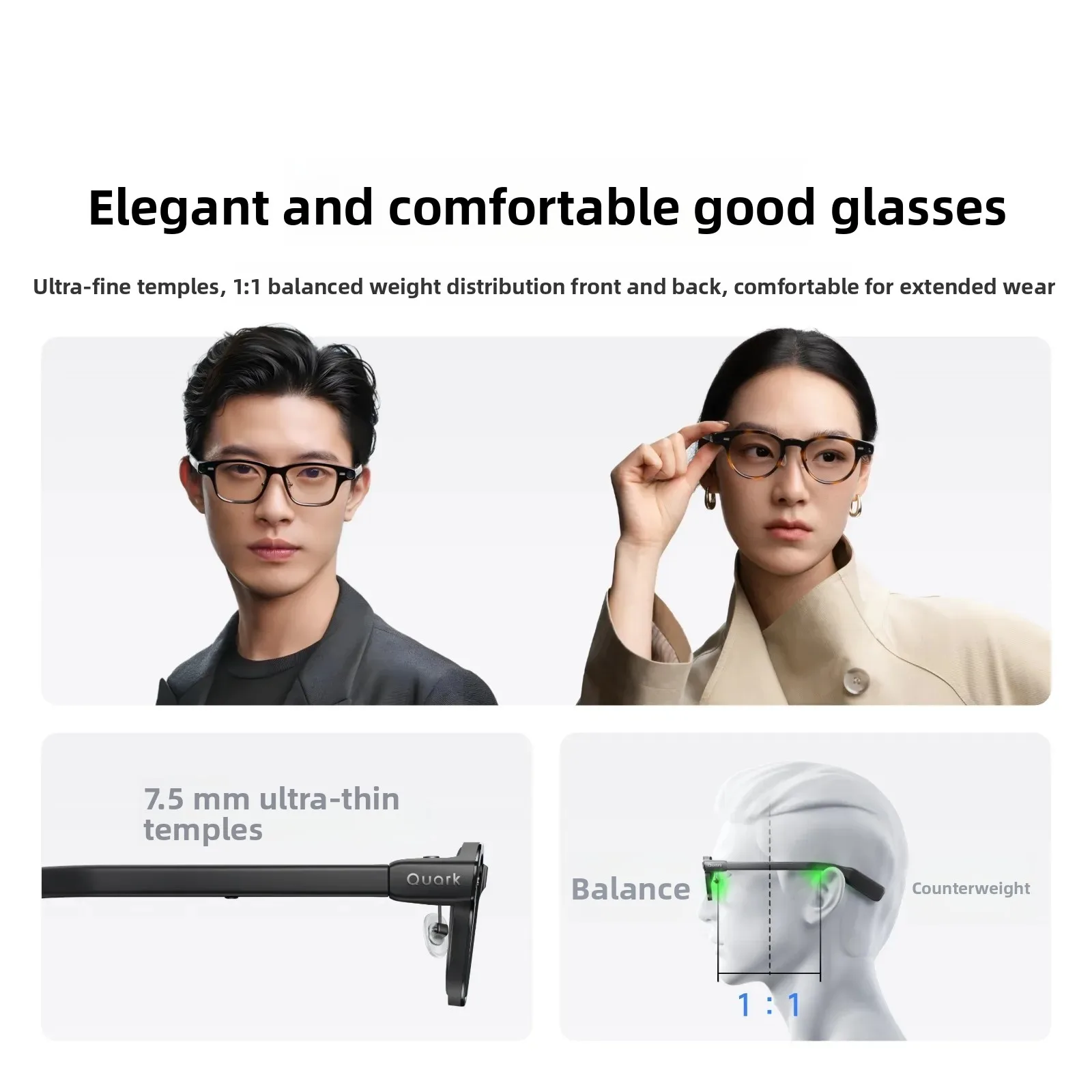 FOR  AI Smart Glasses S1 Dual-lens Display Translation Dialogue Bluetooth AI Intelligence Glasses Photography Android10/iOS14.4