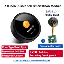 ESP32 LVGL C3 1.28 inch Round Rotary LCD Smart Screen 240*240 Knob rotary switch IPS tft lcd module with WIFI BT for Ar-duino