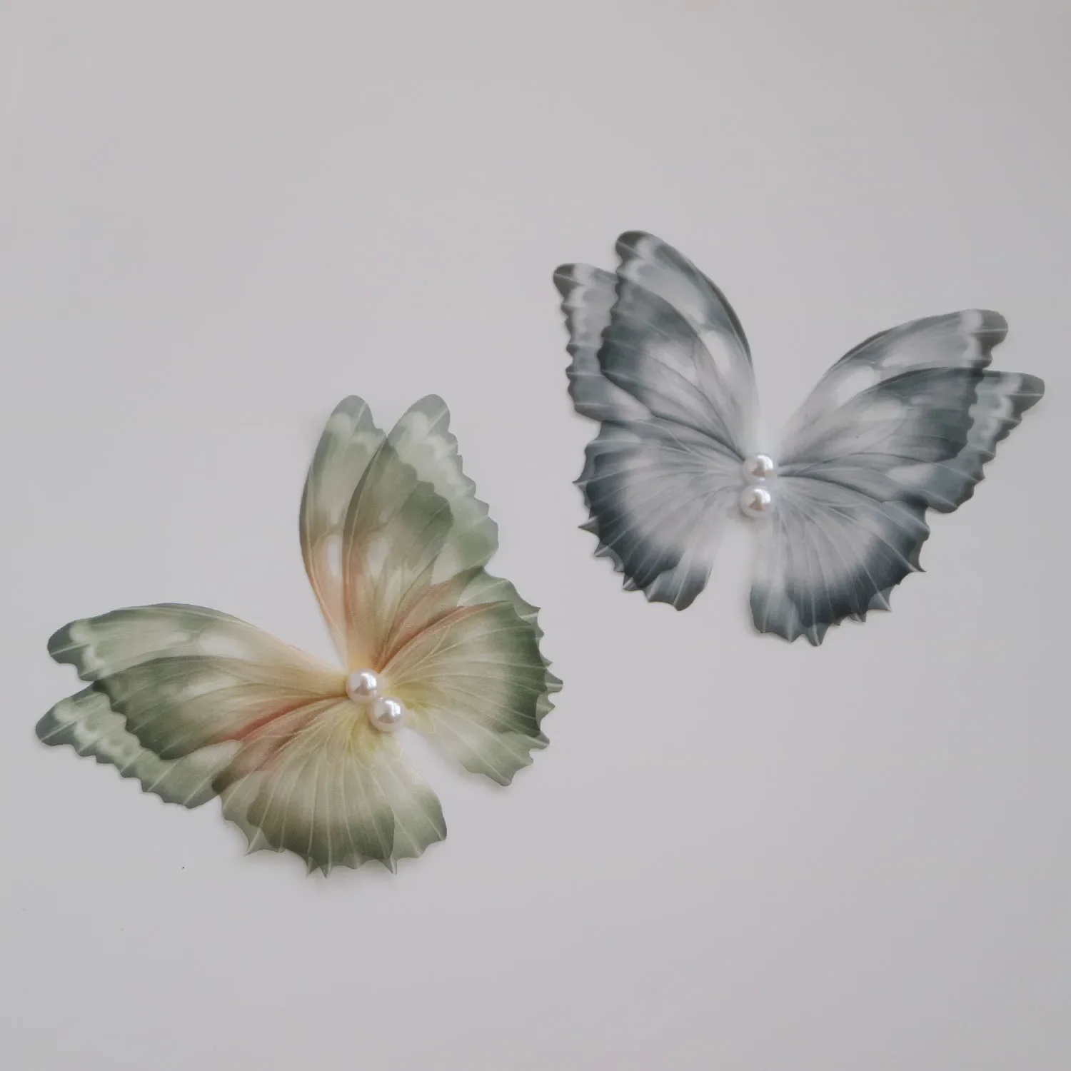 6pc DIY fashion organza butterfly Patches for clothing Embroidery patches  bags decorative parches applique sewing craft