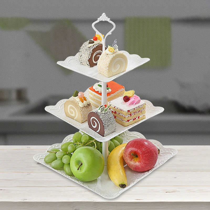 2/3 Tier For Tea Party Baby Shower Wedding Christmas Party Cupcake Stand PPServing Stand Dessert Tower Sum Fruit Tray
