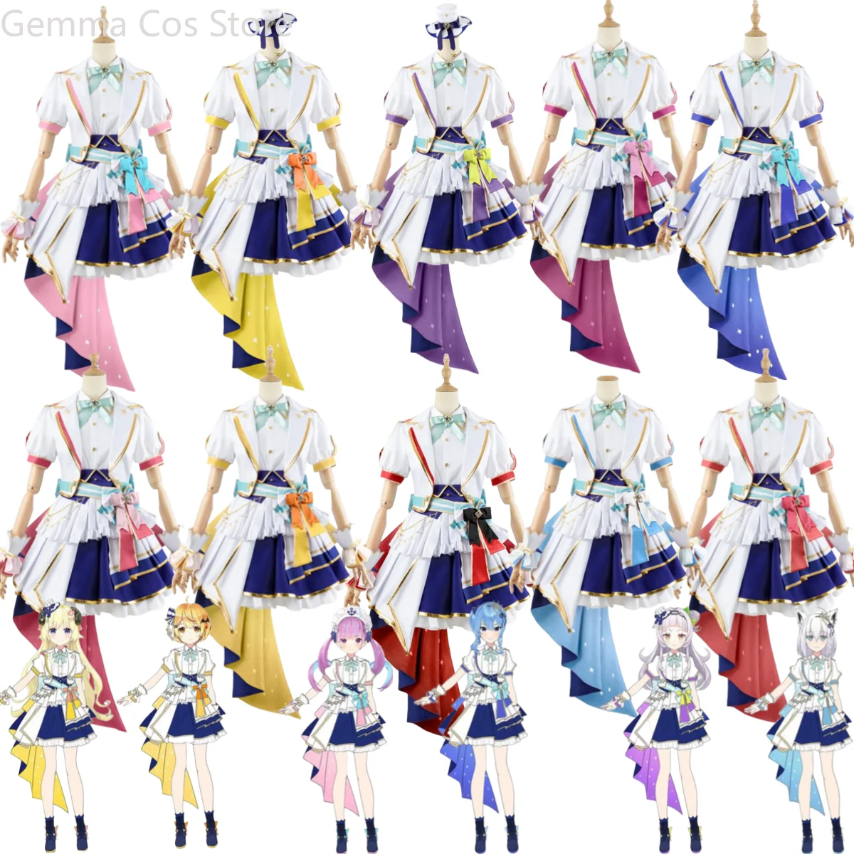 VTuber Sakura Miko Minato Aqua Hosimati Suisei Murasaki Shion Shirakami Fubuki Cosplay Costume Hololive 4th Dress Sexy Suit