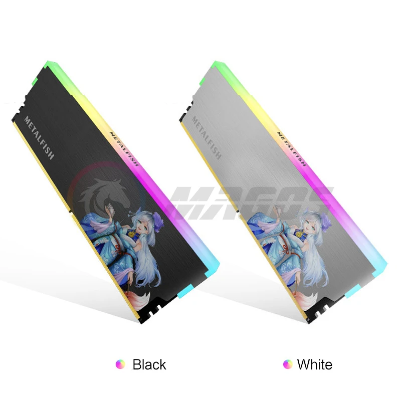 Picture 4: Metalfish Nigigen Pattern Universal RAM Memory Vest for DDR5 DDR4 DDR3 Module Heatsink 5V ARGB, Desktop Computer Cooling Part