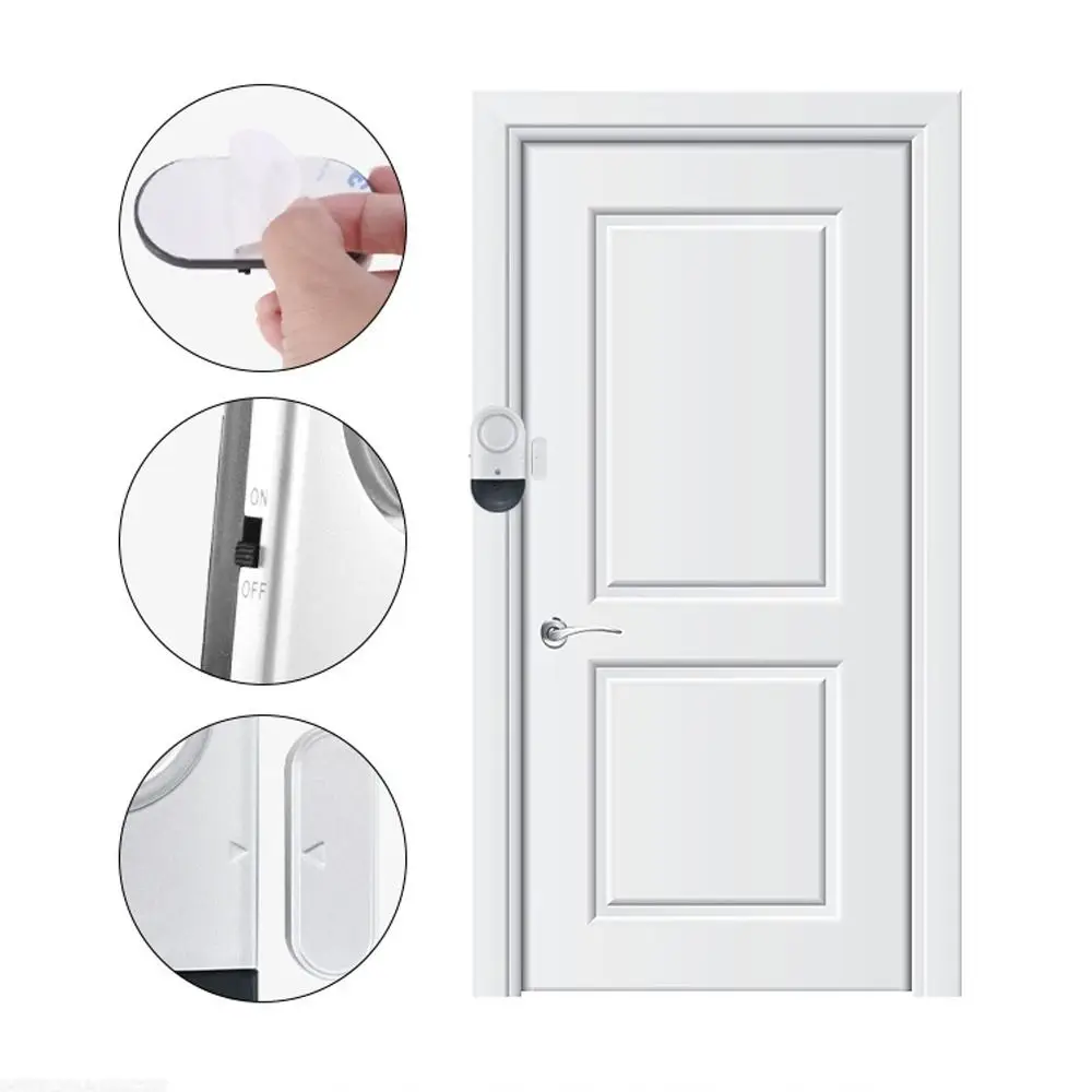 Magnetic Door Window Alarm Security Protection 125 DB Anti-theft Detector Wireless Burglar Alarm for Household Hotel Shop