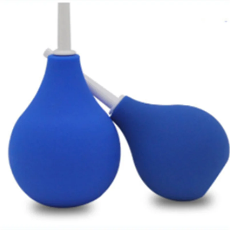 Sistema de Limpeza Anal e Cólon, Forma Petar, Gel de Silicone, Bola Azul, Rectal, Chuveiro, 89ml