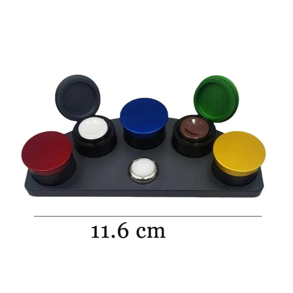 1set Dish Watch Oiler Kit Alloy Five Holes Color-Coded Plates Watch Oil Dip Oiler Stand Dishes Oil Cup For Watch Maintenance