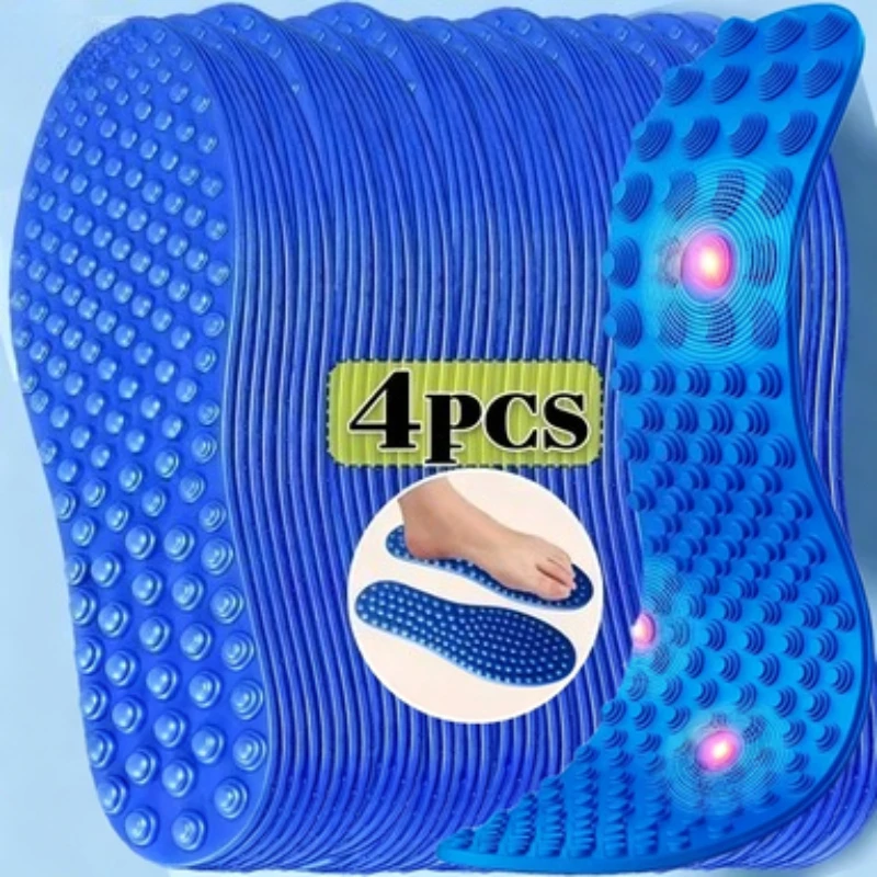 5D Massage Insole Full Palm Acupoint Massage Men's and Women's Foot Health Relieve Foot Fatigue Soft Sports Casual Shoes Sole