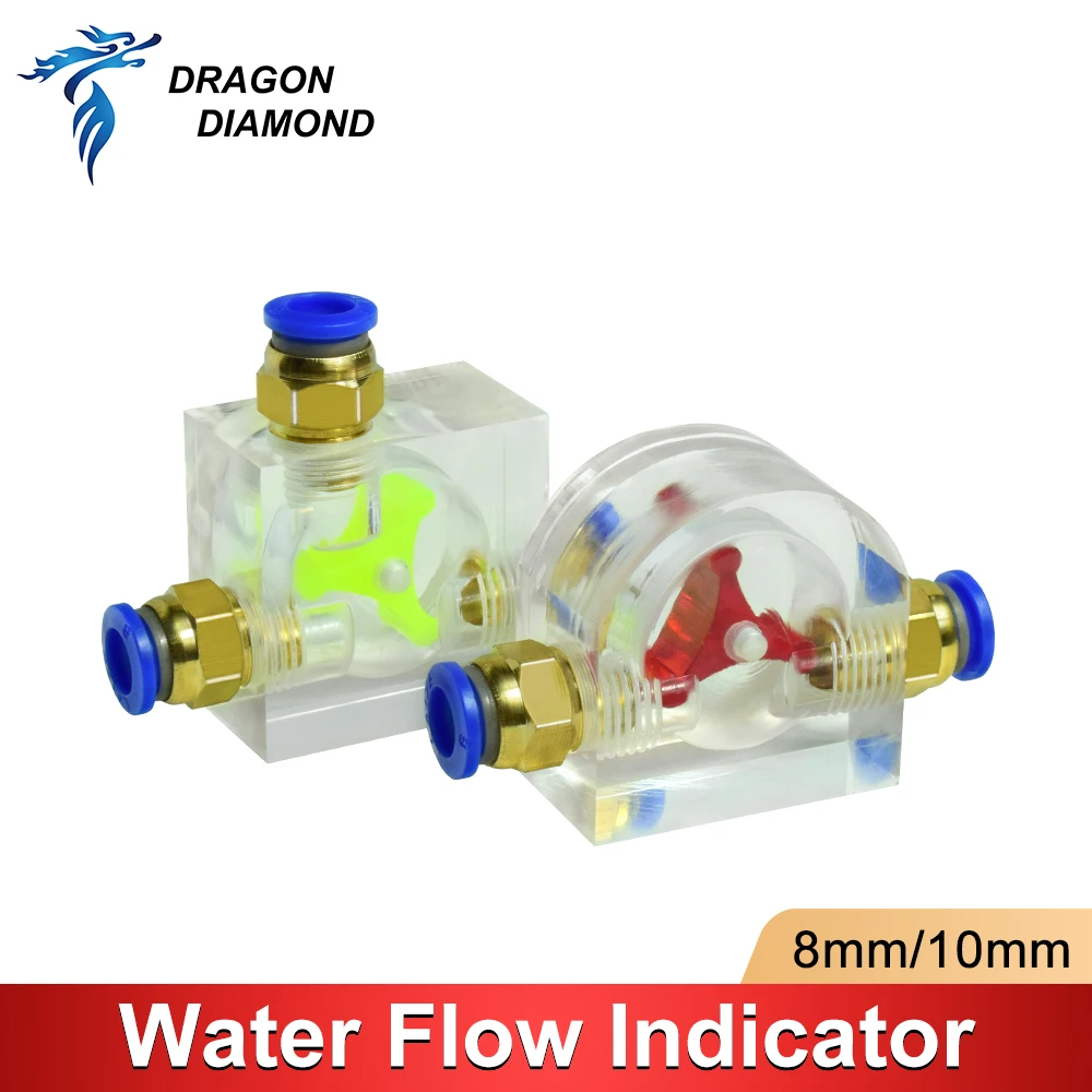 8Mm/10Mm Connecter Gepolijst Oppervlak Kantoor Meetinstrumenten Flow Meter Duurzaam Voor Pc Waterkoeling Acryl Indicator