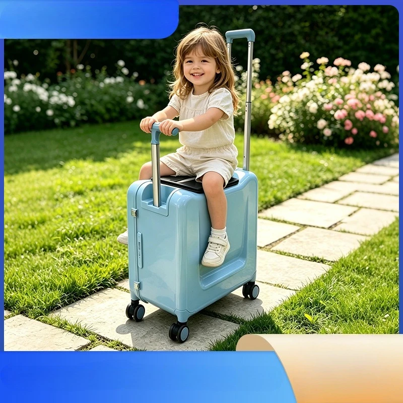 High Quality PC 20 Inch Children's Luggage A Walking Tool with Universal Wheels for Cycling Aluminum Frame Travel Suitcase