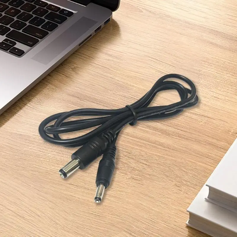 F62C 5.5x2.1mm to 3.5x1.35mm Power Cable Male to Male/for CCTV, Security Cameras, Monitor, LED Signs