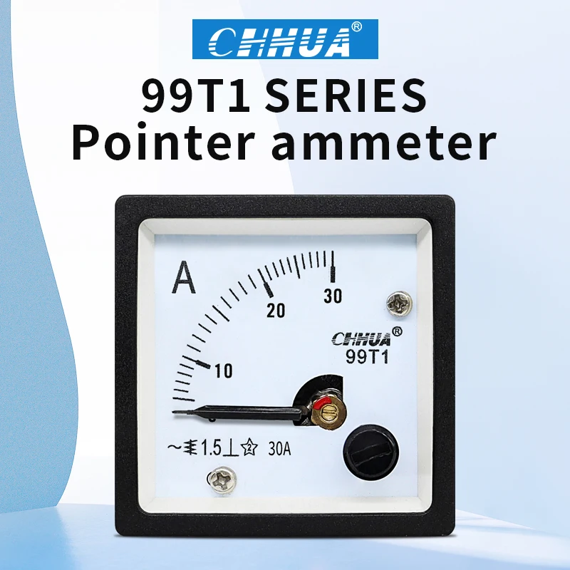 99T1 Anlaog Amp Meter Gauge Panel ammeter Current Meter Current tester AC1A2A3A5A10A15A20A30A50100A200A300A400A500A 48x48mm