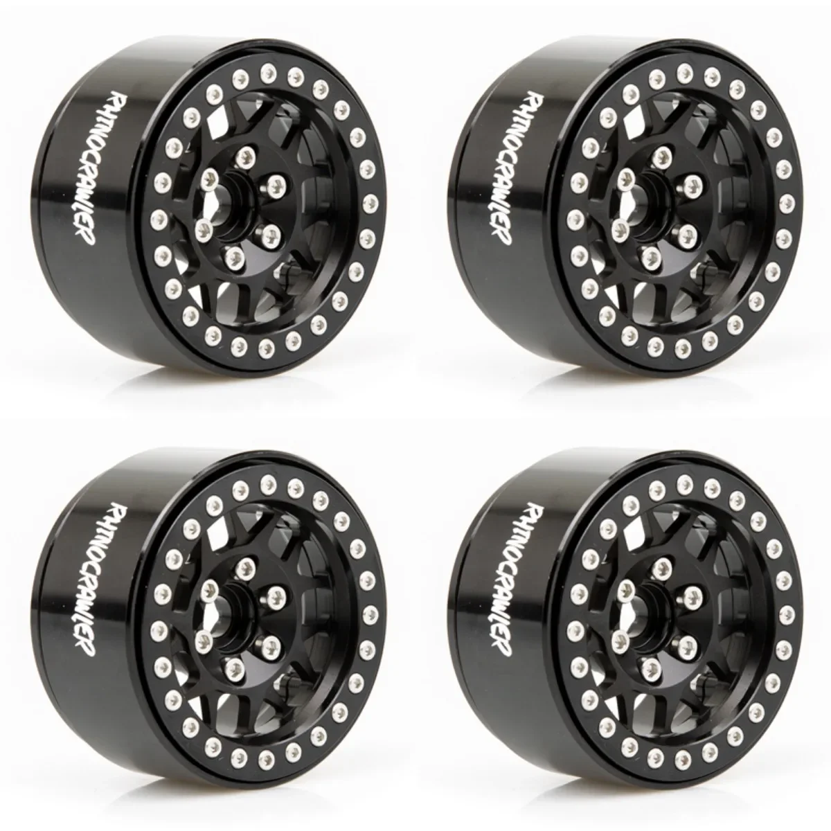 4PCS Aluminum 1.9 Inch Wheel Rim Upgrade for Axial SCX10 RR10 Wraith TRX4 TRX-6