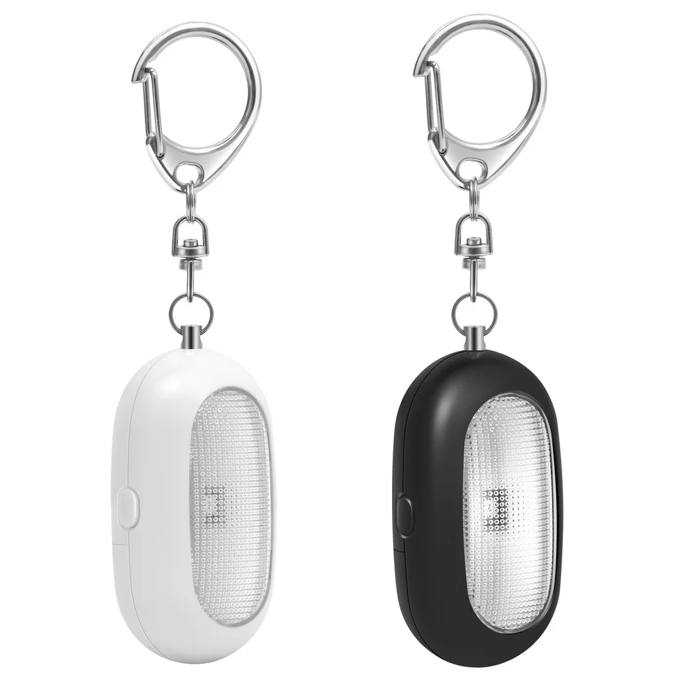 New Female Self-defense Alarm 130 Decibel Night Running Emergency Alarm Outdoor Warning Light Alarm Defense  Alarm Keychain