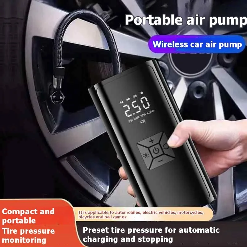 N26R-Cordless Air Pump With Digital Pressure Gauge And Auto Shut-Off, 120 PSI Brushless Tire Inflator For Bikes, Cars And Balls