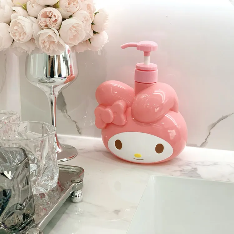 Kawaii My Melody Kuromi Cartoon Shampoo Dispensing Bottles Anime Sanrio Girl's Heart Cute Large Capacity Hand Sanitizer Bottle