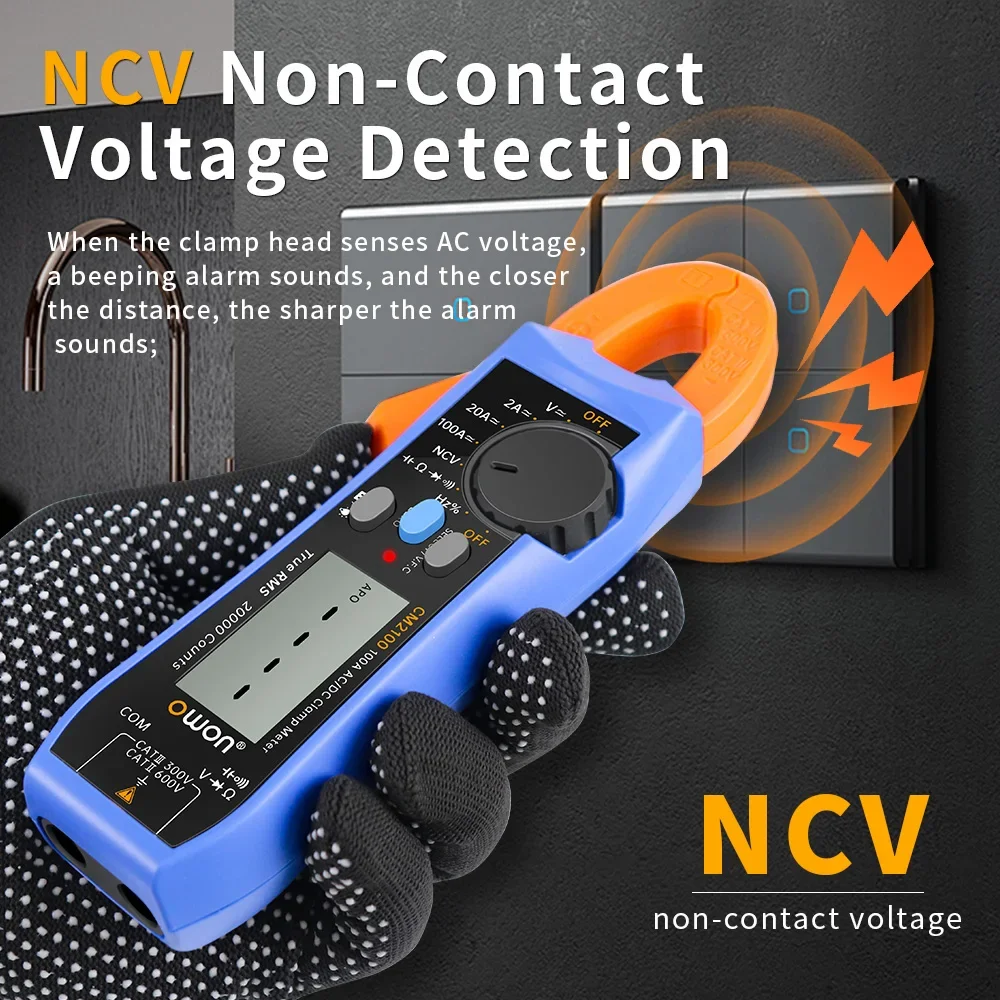 

OWON CM2100 CM2100B Digital Multimeter High Precision 20000 Count AC/DC Portable Current Clamp Tester True RMS VFC Diode Ammeter