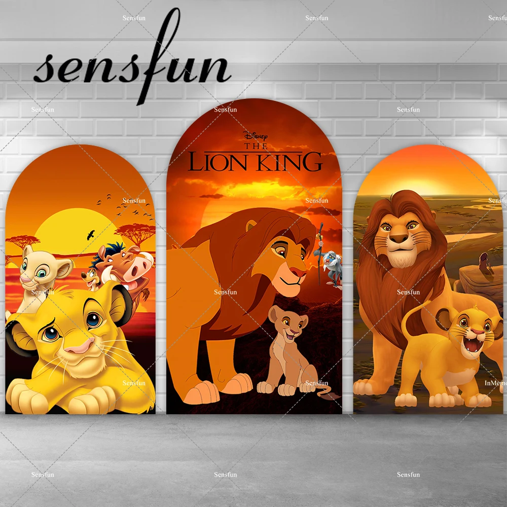 

Lion King Simba Arch Backdrop Cover Chiara Sunset Wall Party Decoration Boys Baby Shower Birthday Party Background Doubleside