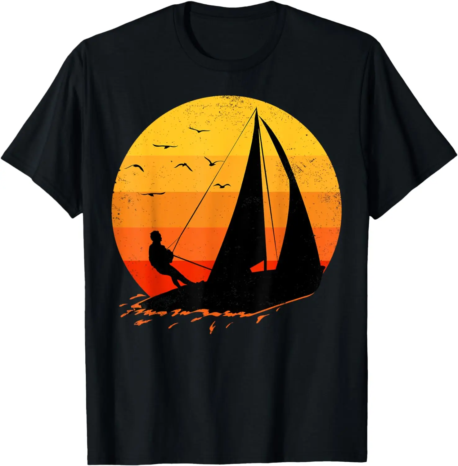 

Sailing Retro Sailor Ship Sailboat Vintage Wingsail T-Shirt