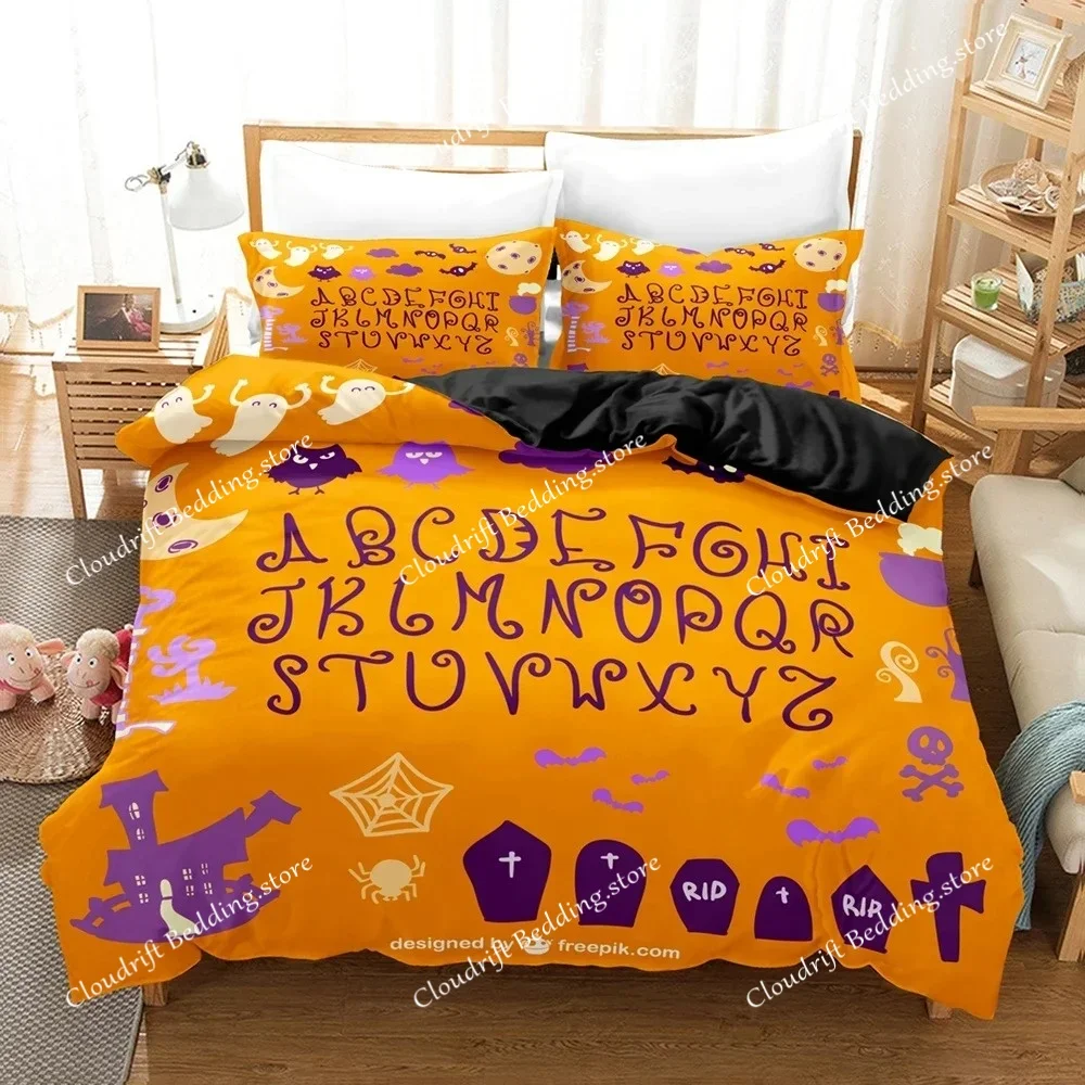 

Alphabet Lore Bedding Set Single Twin Full Queen King Size Bed Set Girls Boys Bedroom Duvet Cover Sets Anime Duvet Cover