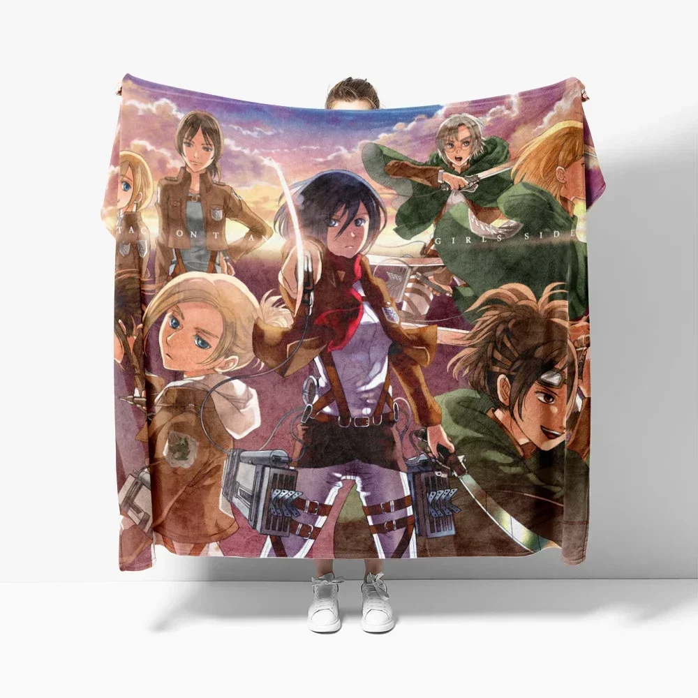 2026 3D Print Attack On Titan Blanket Soft Sofa Cover Throw Anime Levi Blanket Fleece Tapestry Warm Bed Blankets For Bedroom Cou