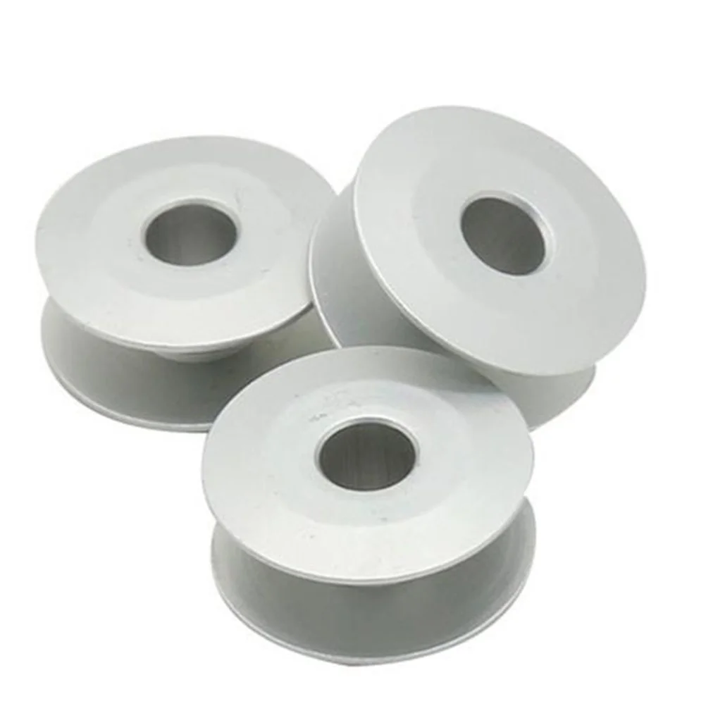 

10pcs Sewing Machine Bobbins Empty Spools Thread Wire Core Alloy Bobbin Case Durable Home Use Silver 2.1Cm