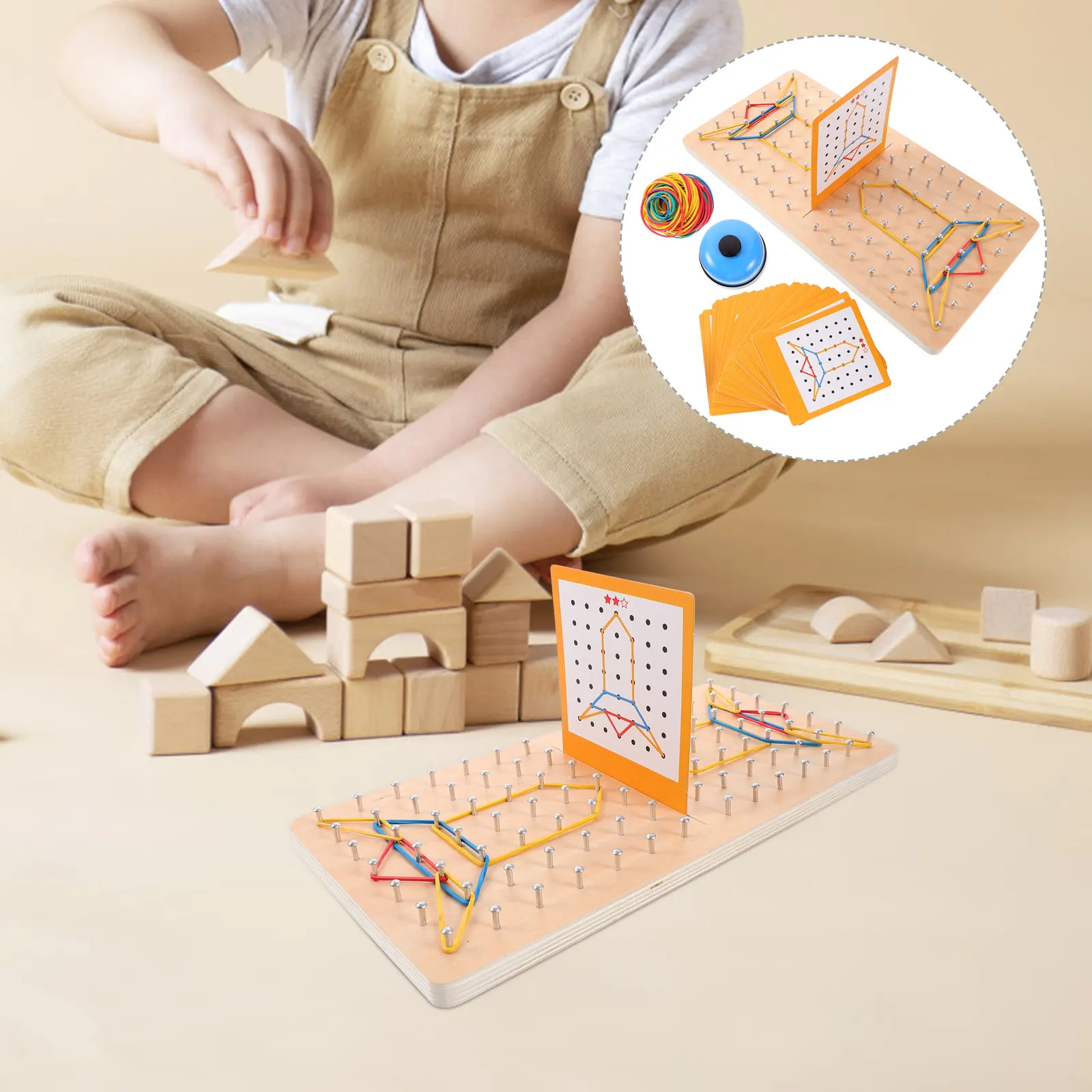 1set-educational-wooden-geoboard-dual-player-game-board-for-early-learning-mathematical-shapes-pattern-recognition
