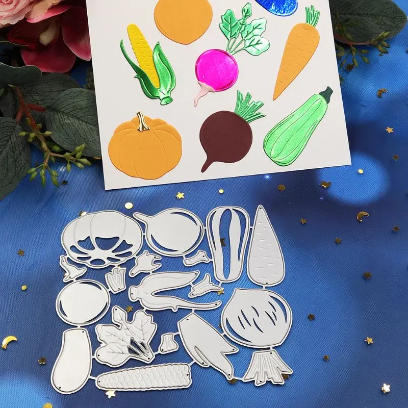 Vegetables Metal Cutting Dies Stencil Scrapbooking DIY Album Stamp Paper Card Embossing Decor Craft Dropship