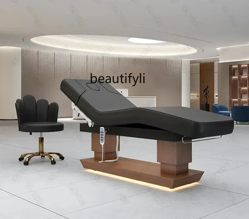 

Electric beauty bed with lamp High-end beauty salon Light medical beauty, massage bed Facial body care bed