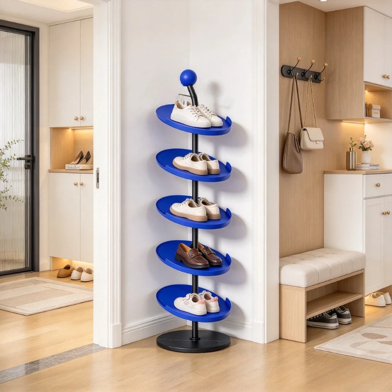 INS Style Colorful Shoe Rack, Multi-Tier Metal Storage Shelf for Entryway & Hallway, Thickened Anti-Slip Home Decor Organizer