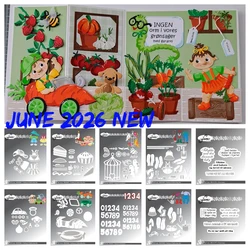 New by Lene Metal Craft Cutting Dies Baby Accessories for a Vegetable Car Die Danske Tekster Stamps Set DIY Scrapbooking Decor