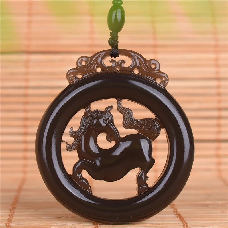 Smoke Purple Hollow Out Zodiac Horse Hanger Comes To Success, Has Money Immediately, Popular Pendant for Men and Women