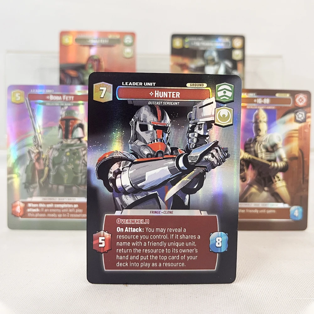 

Foil SWUDB Proxy Movie Star Wars Unlimited Cards BOBA FETT IG-88 HUNTER SWUDB Double Sided Foil Cards Trading Card Collection