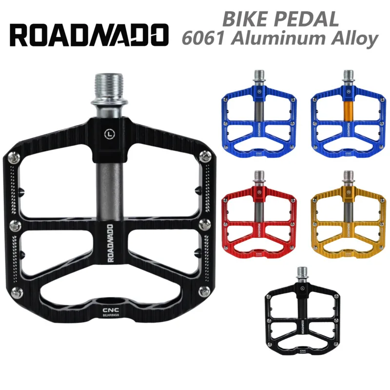 

ROADNADO-Non-Slip Bike Pedals Sealed Bearing Bicycle Pedals CNC 6061 Aluminum Alloy MTB Pedal High Speed Mountain Bike