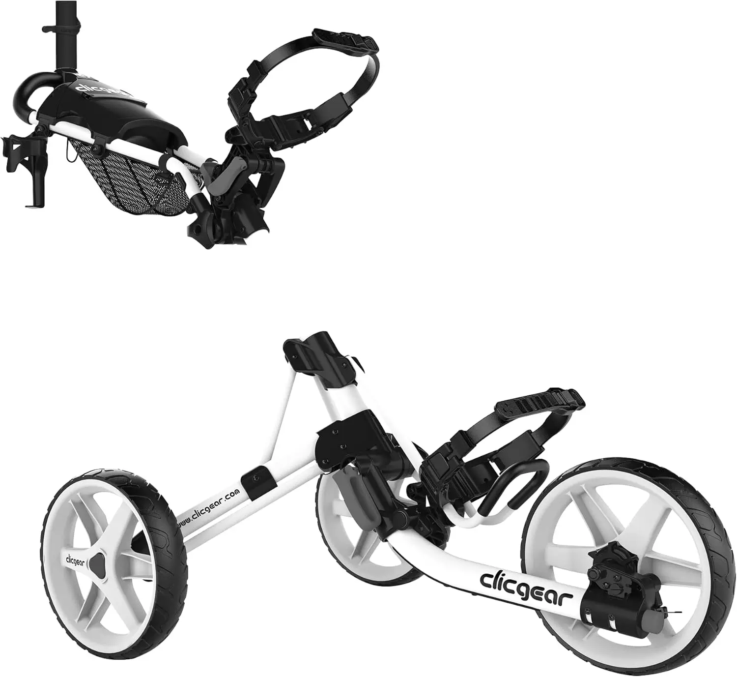 4.0 Golf Push Cart, 3-Wheel Foldable Walking Golf Cart