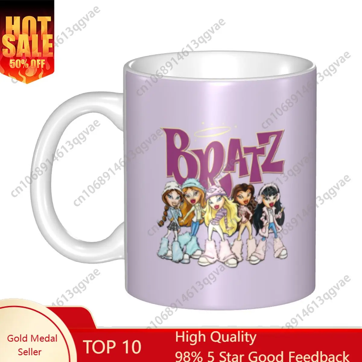 

Sexy Bratz Rock Angelz Ceramic Mugs Custom Cartoon Manga Anime Coffee Cup Creative Gift