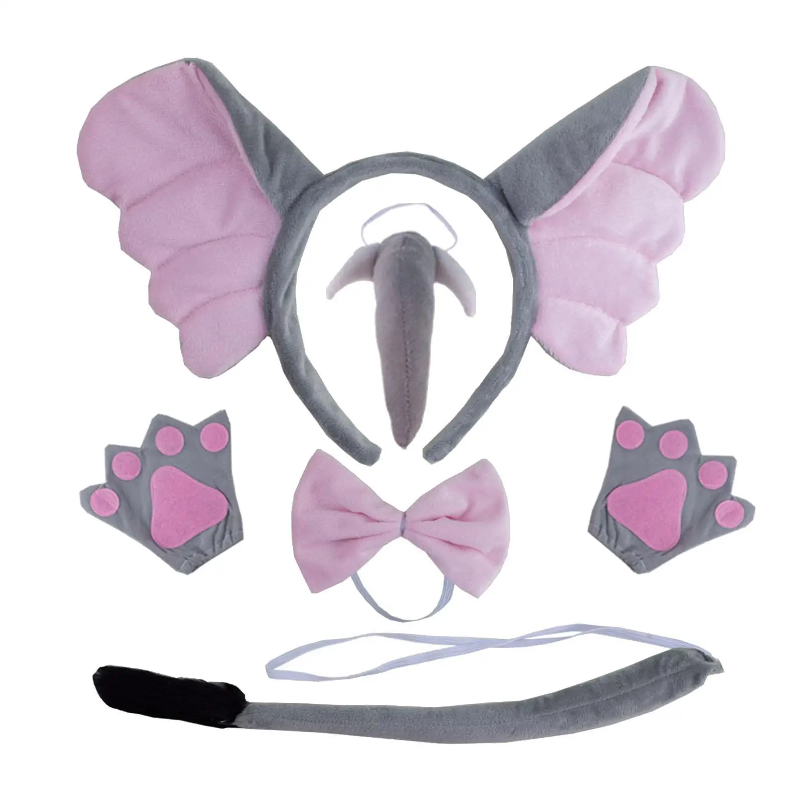 

Elephant Costume Accessory Set Animal Themed Parties Props Headdress Cosplay for Carnivals Masquerade Birthday Festival Carnival
