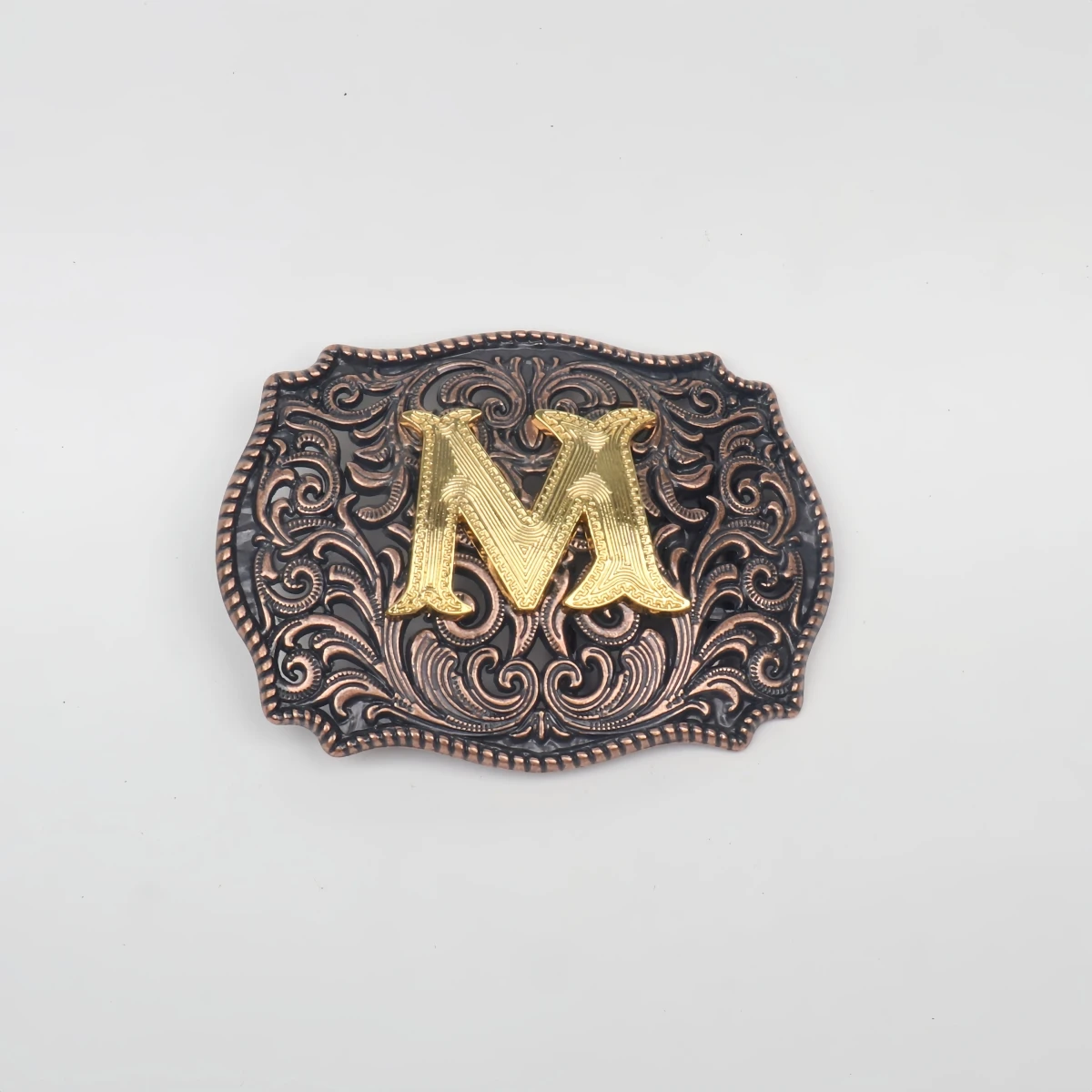1 belt buckle - western style metal, relief design, letter-shaped belt buckle, men's unique belt buckle