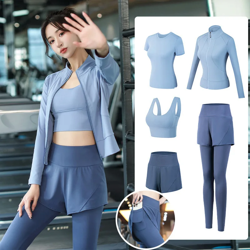 

2025 New Yoga Suit Women Running Sports Gym Morning Run Professional Fast Drying Clothes Fashion Autumn and Winter Senior Sense